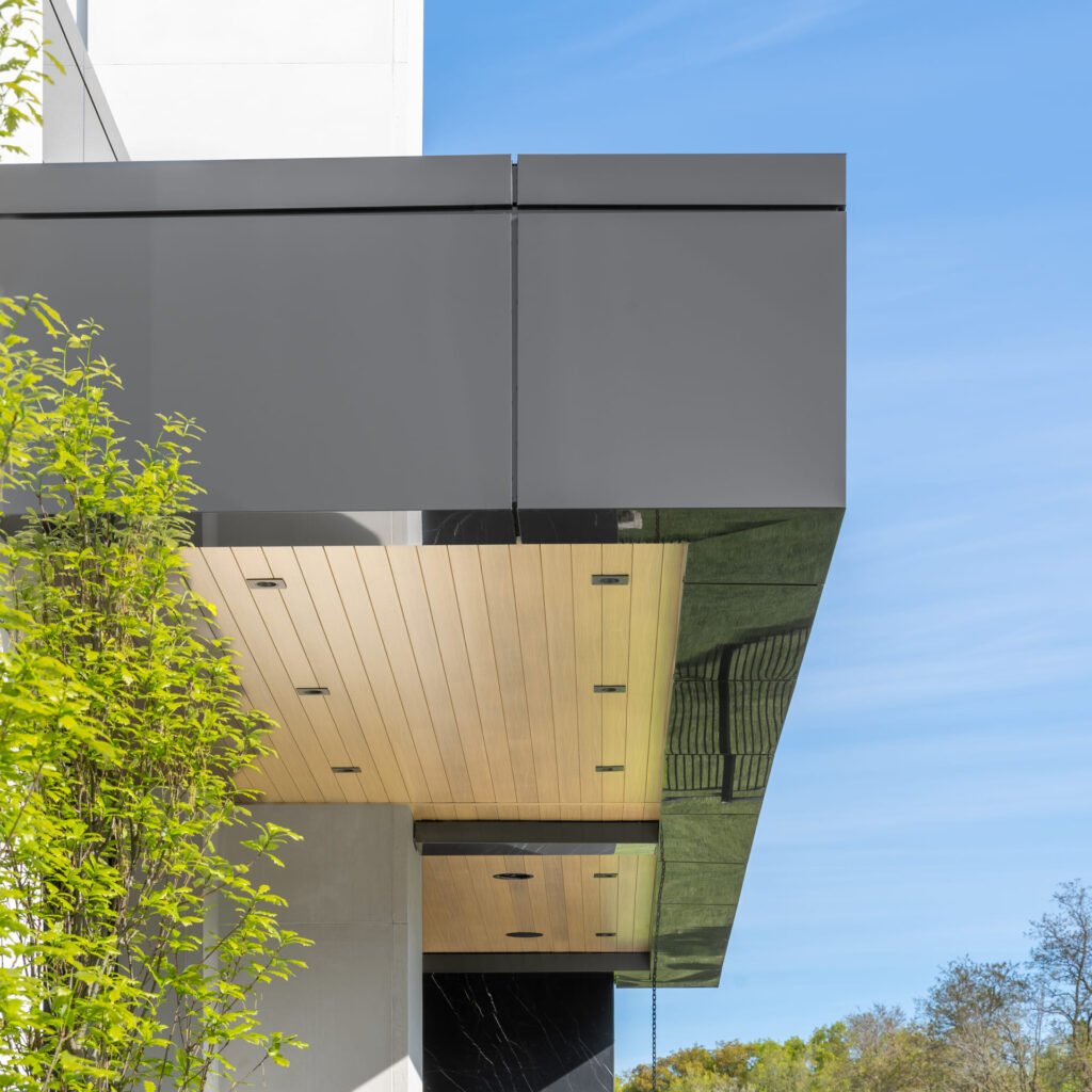close-up view of vedrex premium soffit systems