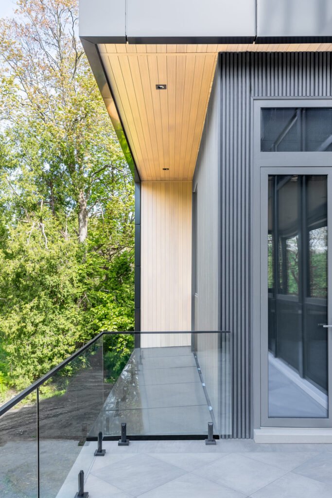 close-up view of vedrex premium soffit systems