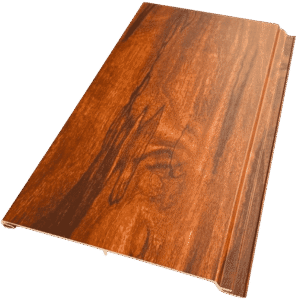 6-inch v-groove woodgrain aluminum cladding profile in olive finish