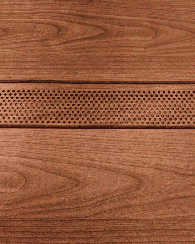 a close-up view of VEDREX vented soffit plank demonstrating the venting soffit requirements