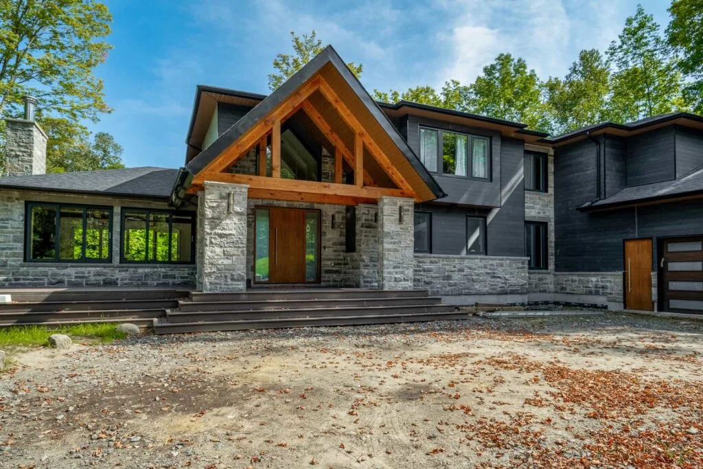 Wood Grain Aluminum Soffit used in one of Vedrex's project in Niagara Falls Ontario