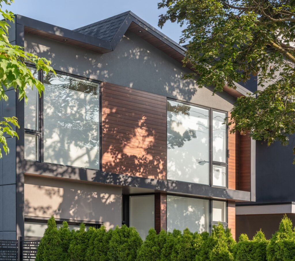 Modern aluminum siding on a contemporary Canadian home