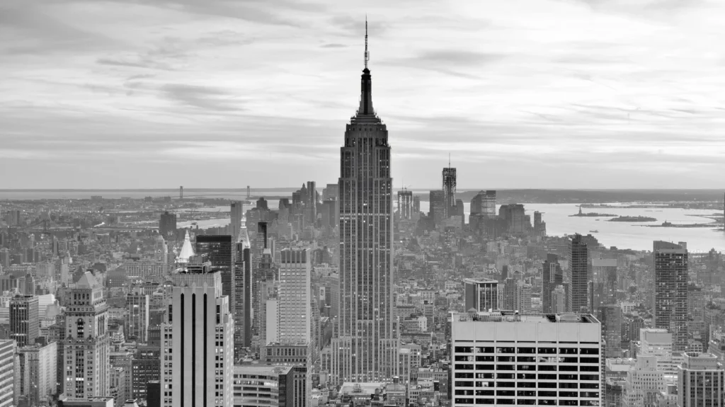 Black and White Image of Empire State Building