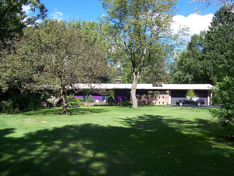 Alcoa Care-Free Home in Brighton New York, an experimental mid-century aluminum house