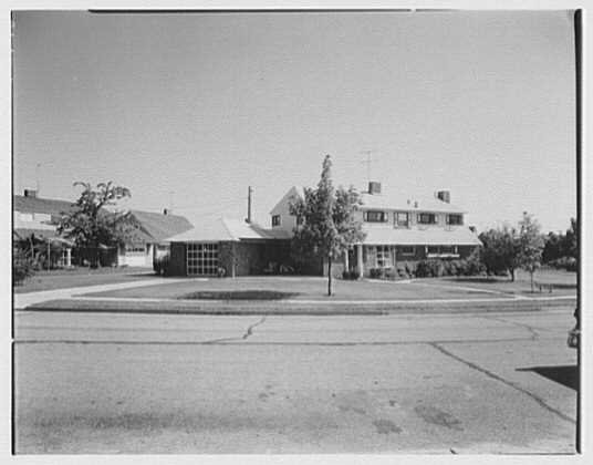 Levittown New York homes in 1958 during the North American postwar housing boom